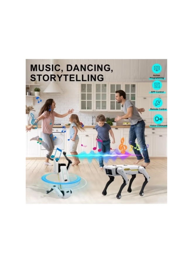 دريمزون لعبة كلب روبوت ذكية تعمل بجهاز تحكم عن بعد - آلة رباعية الأرجل تعمل بالتحكم عن بعد - حيوان أليف إلكتروني قابل للبرمجة، يمشي ويرقص، مناسب للأطفال من عمر 3 سنوات فما فوق - Image 5